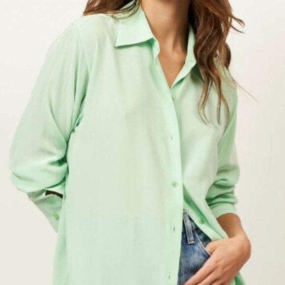 Equipment Silk Shirt Green - 80% off MRSP - Picture 1 of 4